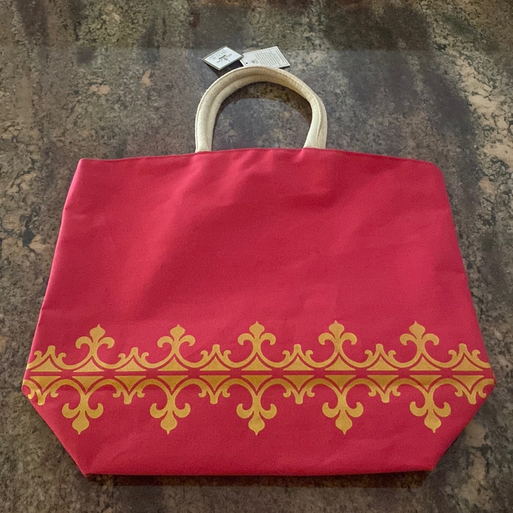 The Royal Standard, Savannah Glamour Arch Tote in Hot Pink/Gold🩷20x17x6.5🩷NWT
